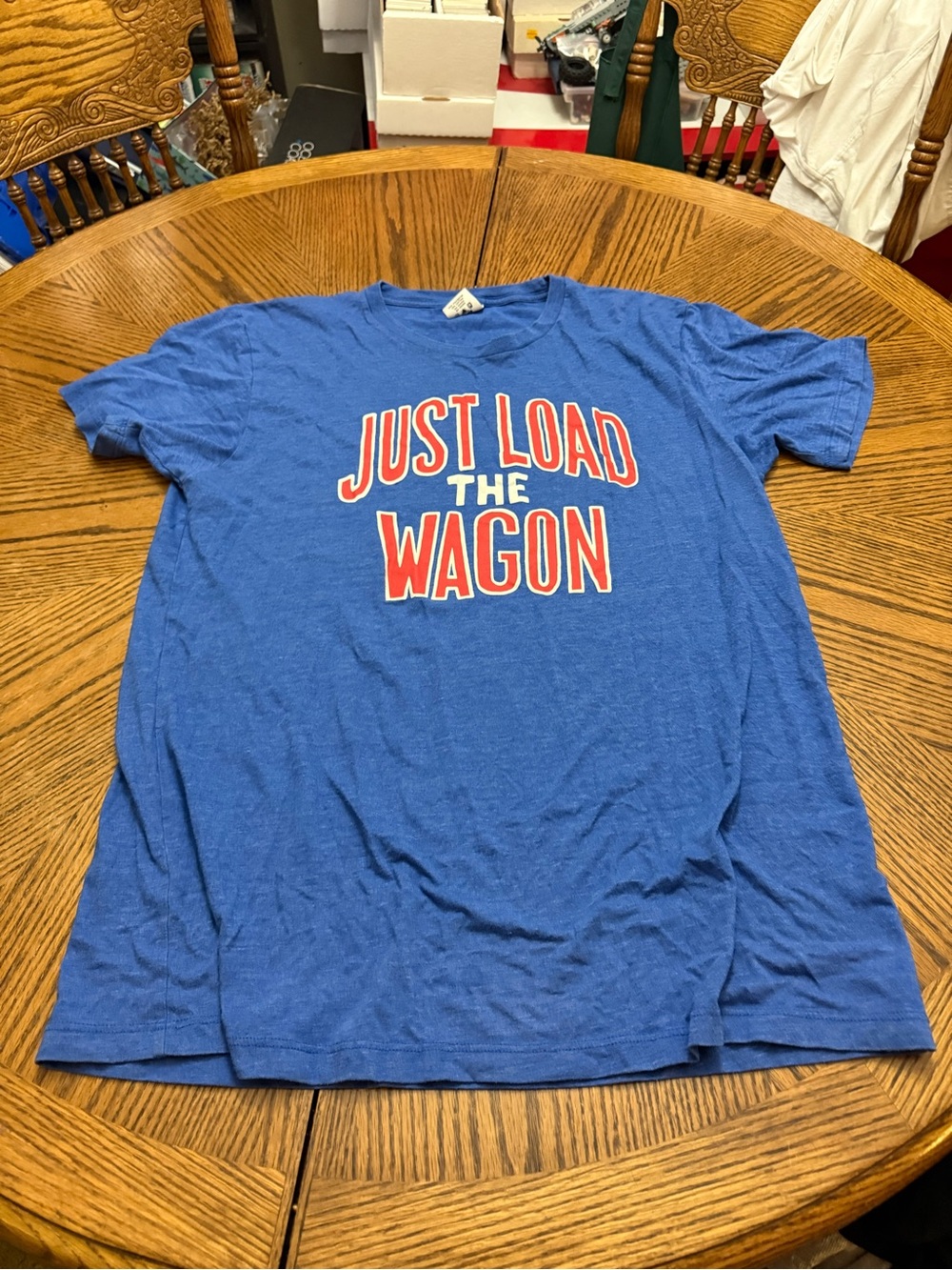 Charlie Hustle Just Load The Wagon Blue Graphic Tee